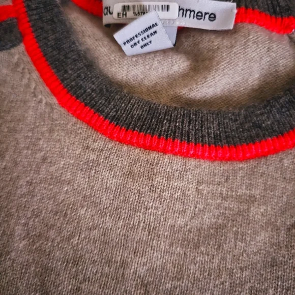 Autumn Cashmere Neon Piping High-Low Cashmere Sweater Sz XS - Picture 4 of 4